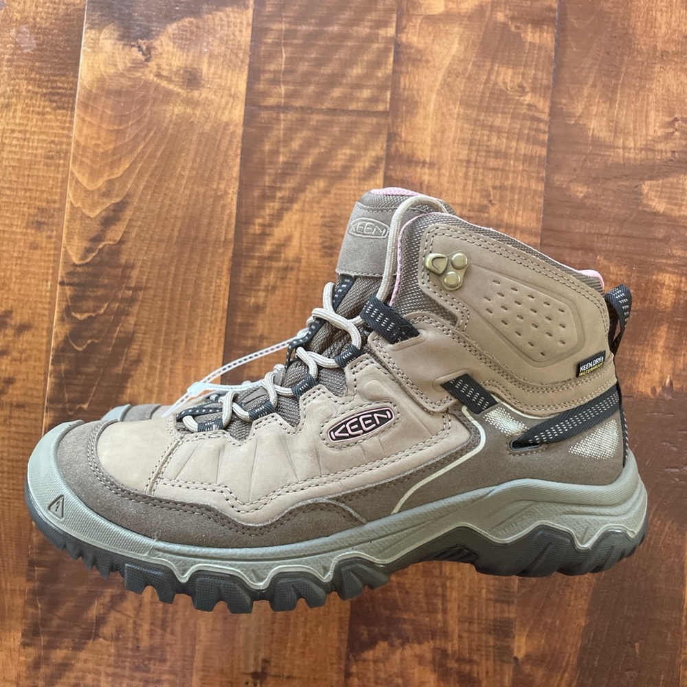 New! Keen Womens TARGHEE IV Brindle Brown Rose W/P Leather Mid Hiking Boots 10